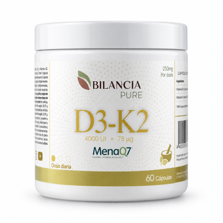VITAMINA D3 4000 UI + K2 MenaQ7® 75 µg — 60 cápsulas